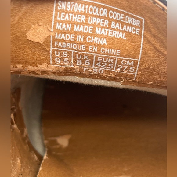 Classic Brown Leather Men's Skechers Shoes square toe, tie up Y2K SZ 9.5 READ - Picture 4 of 5